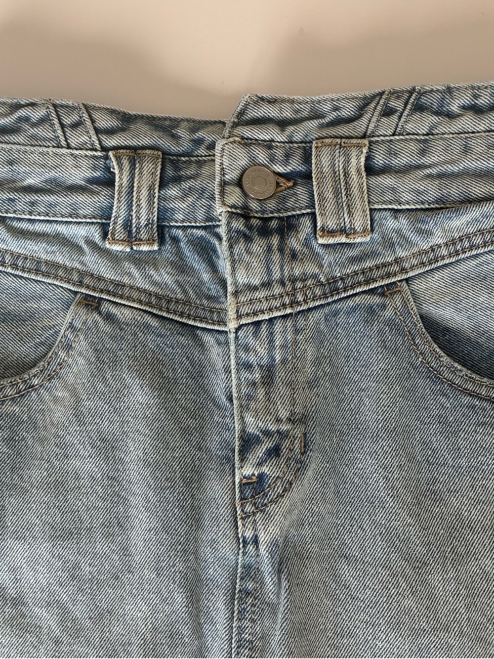 KanCan Hallie High-Rise Light Blue Fade Denim Mini Skirt | S - Picture 5 of 13
